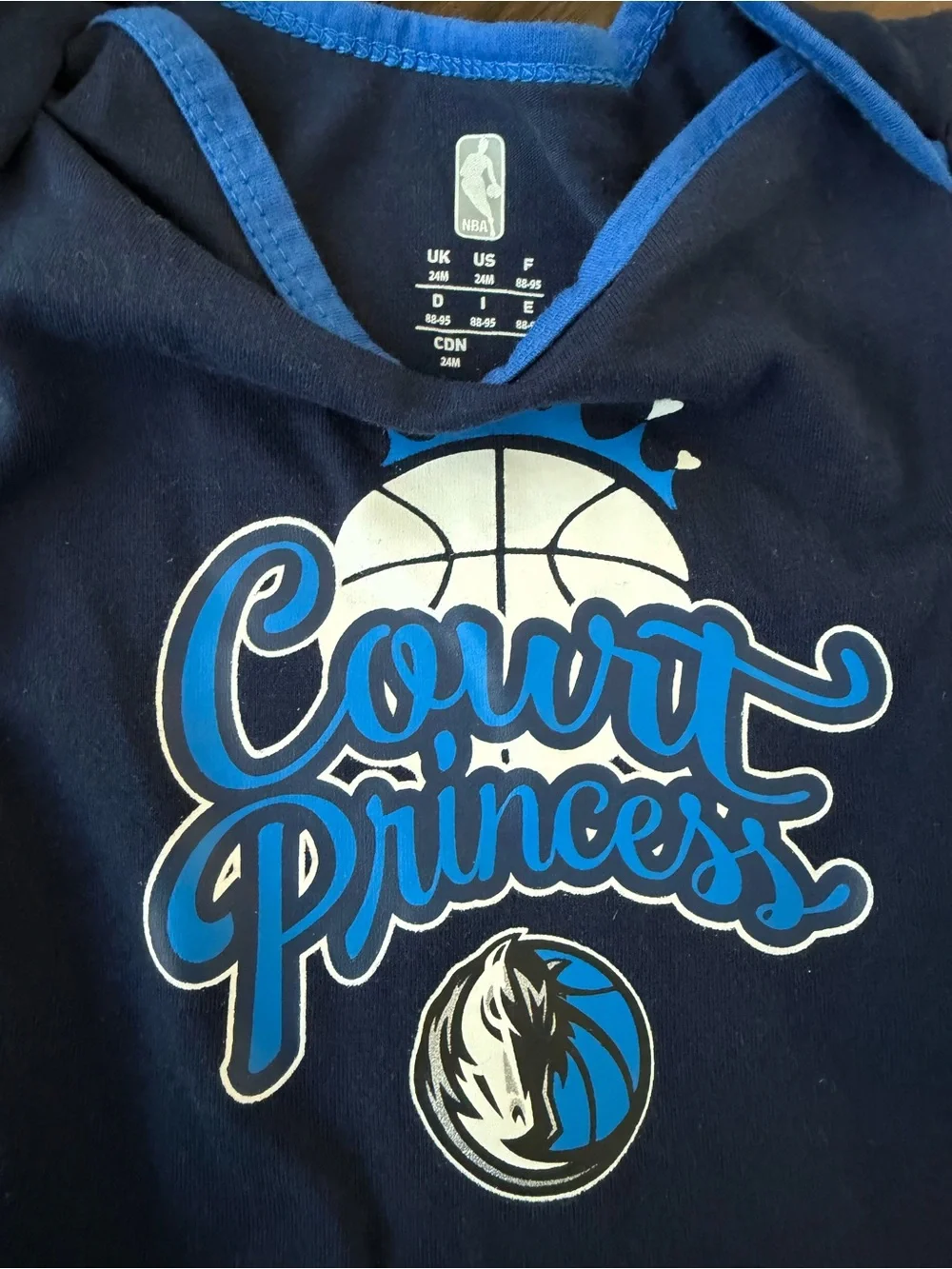 Dallas mavericks nba licensed bodysuit onesie ruffles blue 24 months baby